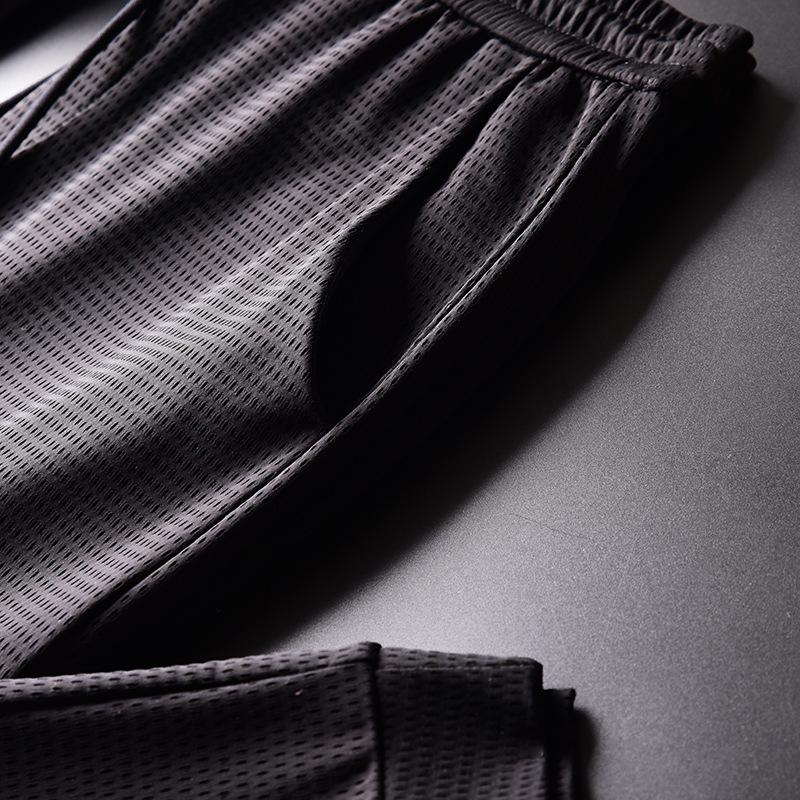 Summer Ice Silk Men's Sports and Leisure Pants Thin Pants Loose Mesh Stretch