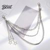 Metal Buckle Waist Belt Chain Titanium Steel Multi Layer Design
