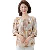 2025 Trendy Chiffon Summer Top for Moms – Mid-Sleeve Blouse for Middle-Aged and Elderly Women