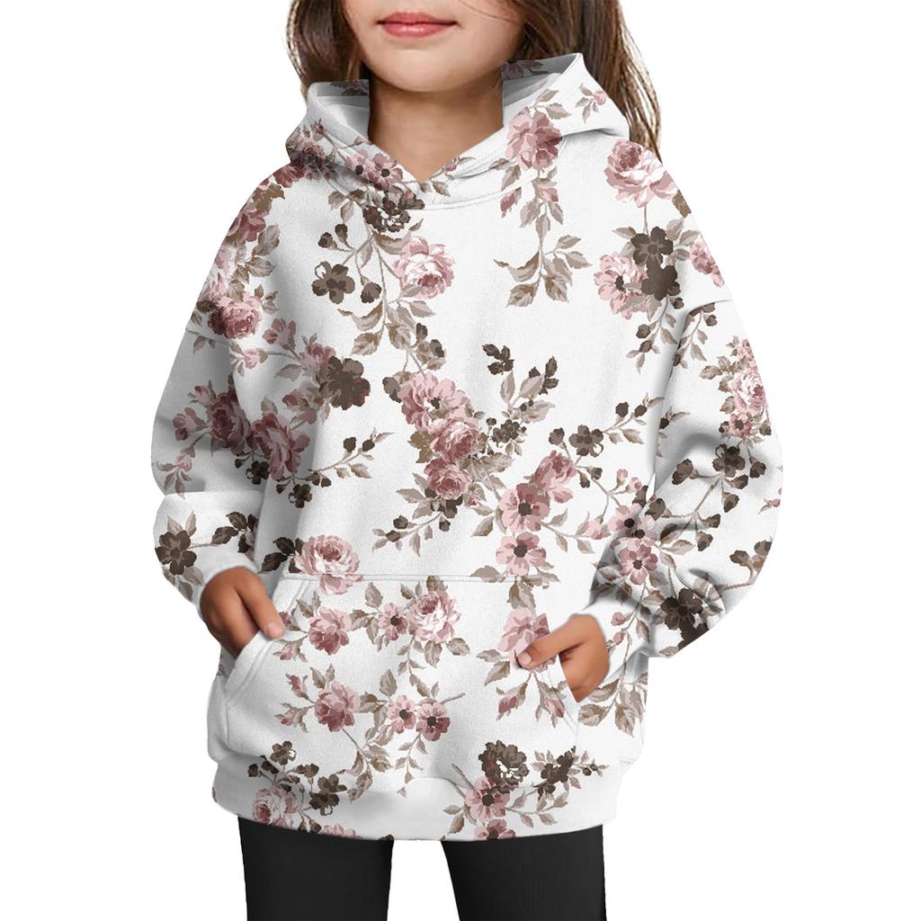 Girls' Hooded Tie-Dye Sweatshirt - Pullover Print Top