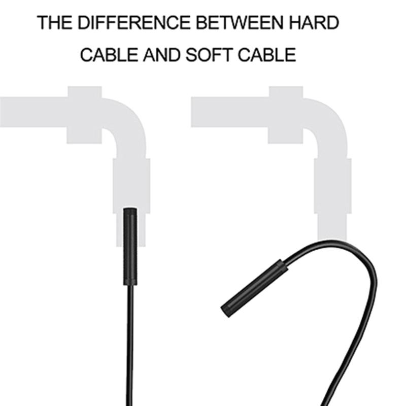 Endoscope Camera with Light for Cellphone,Borescope Inspection Camera with Adjustable LED Light Waterproof Snake Camera