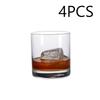 10oz/300ml Lead-Free Crystal Whiskey Glasses Set (1/2/4) - Thick, Freezable Heavy Base Rocks Glass; Dishwasher Safe Bourbon Gift
