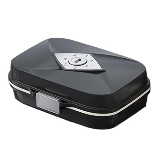 

Pill Box with 7 Compartments Double Layer Design Moisture-Proof Buckle And Sliding Time Marker Organizer for Travel чорний