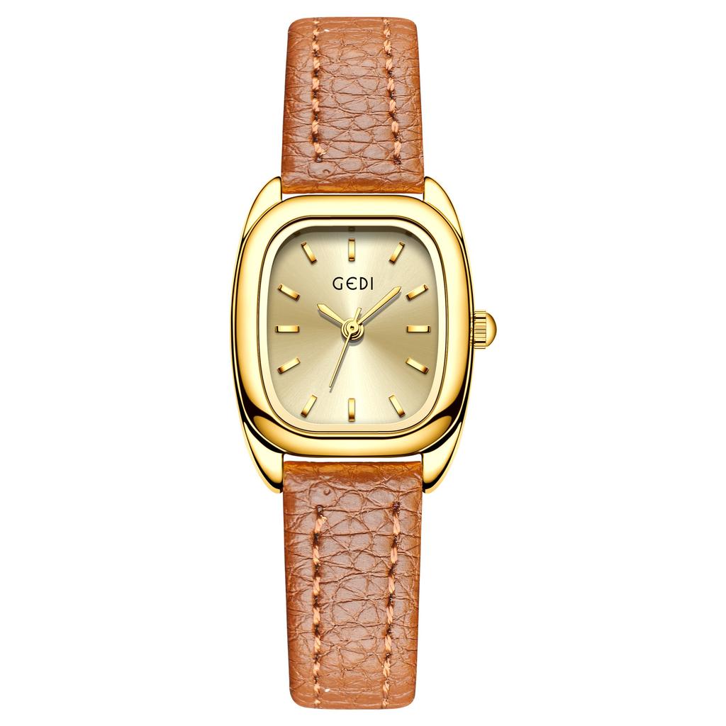 Relógio Cubo de Açúcar Minimalista Feminilidade Cinto com Fivela de Pino para Comutador Estilo Relógio de Quartzo Retro Relógio Quadrado Pequeno