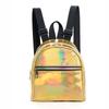 Rainbow Multicolor Pu Backpack For Kids With Storage And Adjustable Straps