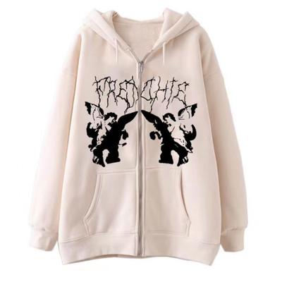 2023 European and American New Hooded Hoodie Zipper Cardigan Retro Hoodie Men's and Women's Street Fashion Oversize Couple Coat