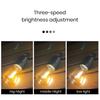 Outdoor Camping Lamp with Clip Hook 3 Lighting Modes Multifunctional Lighting Device Plastic LED Lantern Hanging Tent Light Tungsten