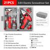 Rechargeable Electric Screwdriver Set - Multifunctional Lithium Battery Powered Hand Drill for Household Use