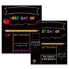 First and Last Day of Chalkboard Board Reversible Message Board Double-Sided Blackboard For Preschool Kindergarten