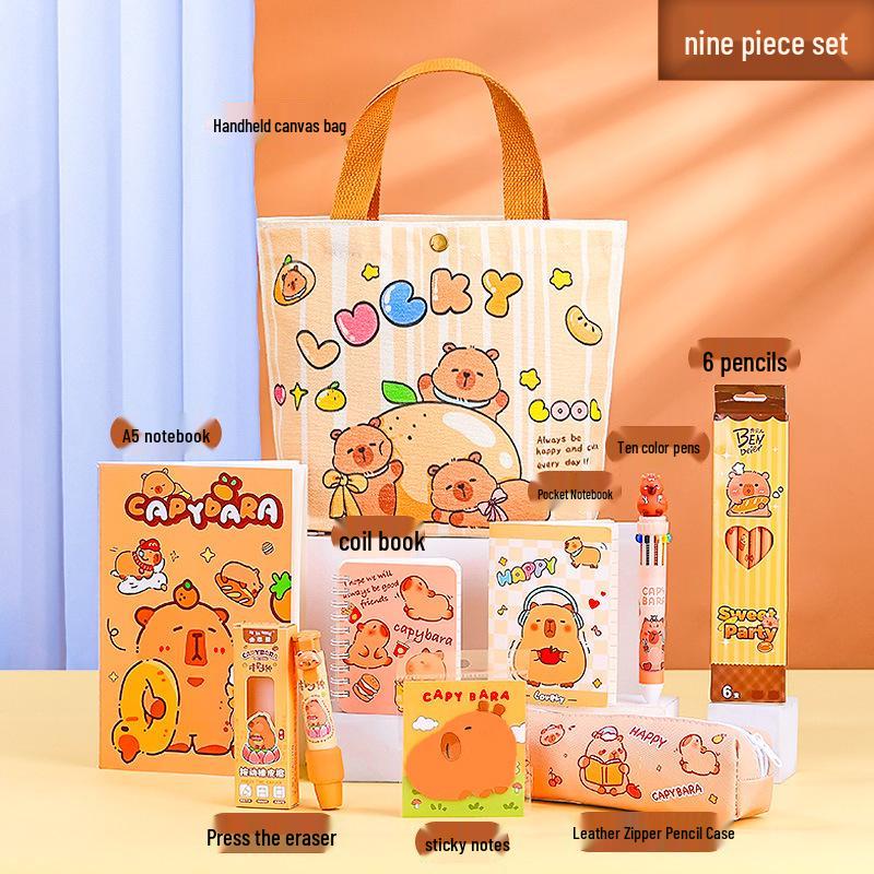 Capybara Stationery Birthday Favors: Student Prize Set & Kindergarten Gifts