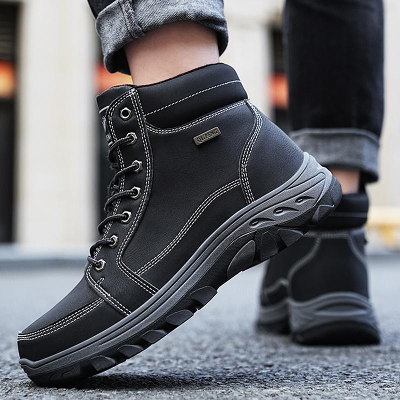 Men Hiking Shoes Mountain Desert Climbing Shoes High Quality Sneakers Platform Plush Outdoor High Top Shoes Trekking Boots 39-48