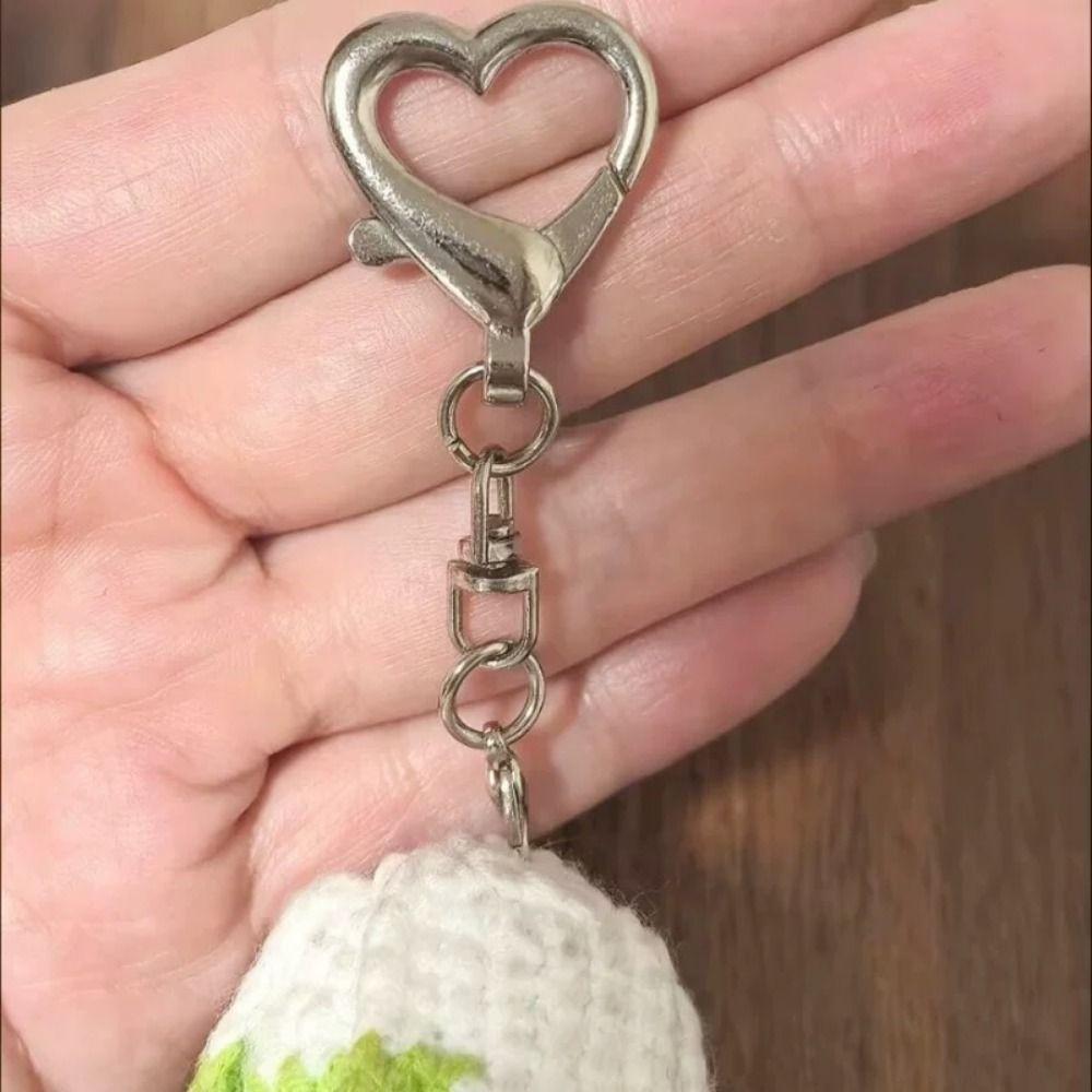 10Pcs Multi Styles Keyring Pendant 360 Rotate Keychain DIY Accessories  Doll Hanging