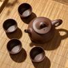 Small Purple Clay Gongfu Teapot Set - Handmade Yixing Original for Tea Brewing