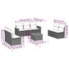 VidaXL Salon de Jardin avec Coussins 8 pcs, Canapés de Terrasse, Ensemble de Meubles de Patio, Mobilier d'Extérieur, Noir 3258283