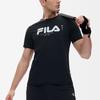 Fila Leichtathletik Logo Buchstaben Rundhals Kurzarm T-Shirt Herren Oberteile Königsblau A11M221109FNV