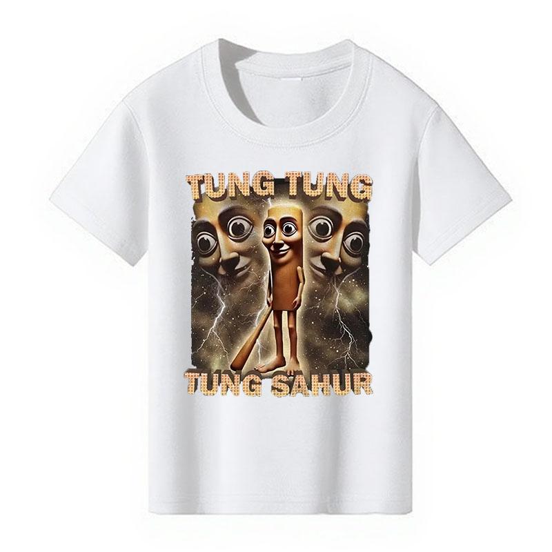 Tung Sahur Graphic Printed T-Shirt Men Summer Casual Loose Fashion Funny Round Neck Short Sleeve Tops Clothing T-shirt Unisex