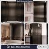 Selbstklebende gebürstete Edelstahl Kontaktpapier Metallische Folie Kühlschrank Aufzugstür Makeover Wasserdichter Aufkleber 0,16mm