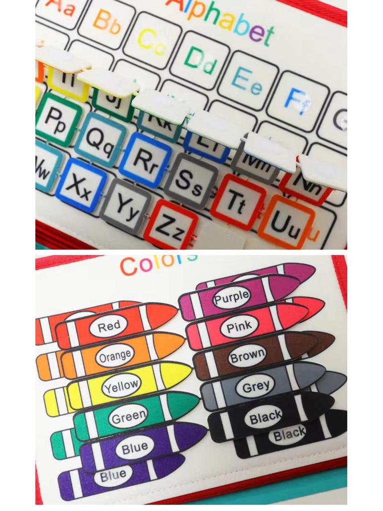 Felt Busy Board Educational Toy for Toddlers - Early Learning and Teaching Aid