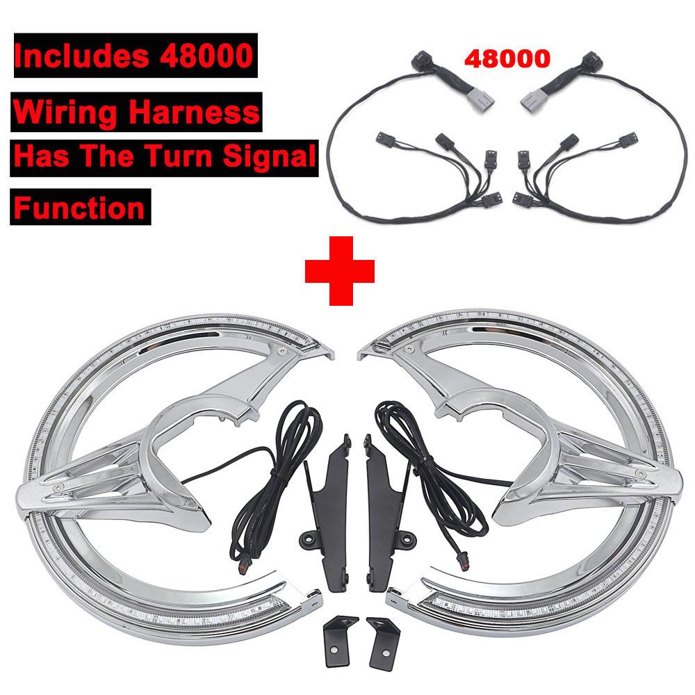 New For Honda GL1800 Goldwing Motorcycle Accessories Chrome Black Brake Disc Rotors Covers LED Cornering Lamp 2018-UP 2019 2020