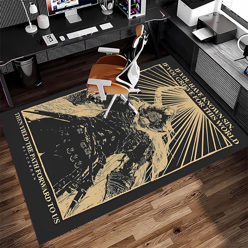 Game E-ELDEN R-RING Print Area Rug-Soft,Washable Non-Slip Indoor Mat Office Chairs,Living Room,Home Office Decorative Rug