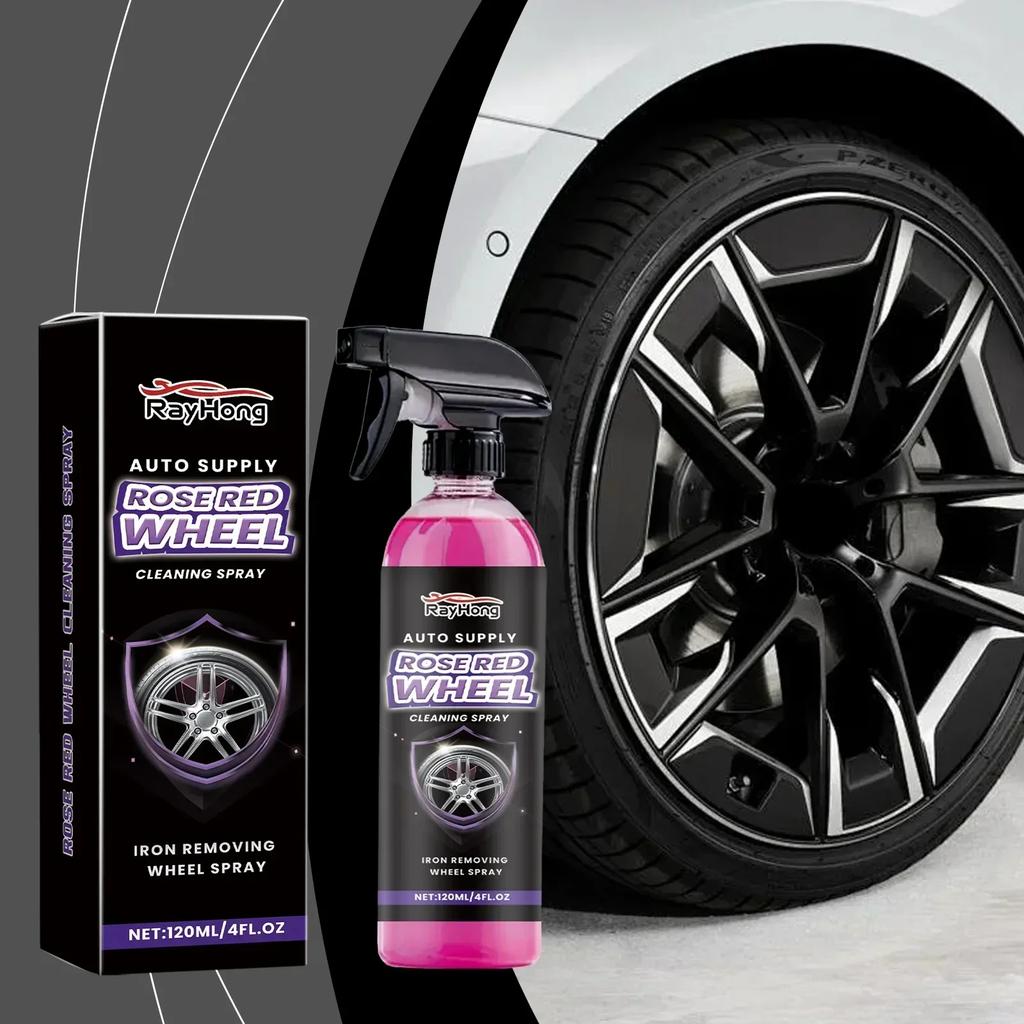 120ml Tire Cleaner Spray  Car Wheel Cleaner For Tires Long-Lasting Wheel Care Products Rim Cleaner Spray For Vehicles Trucks RVs