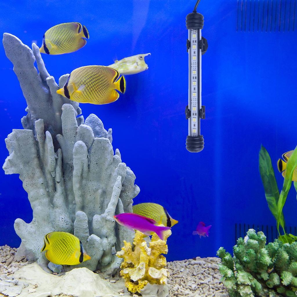 1Pcs LED Aquarium Lamp Waterproof Full Spectrum High Brightness Fish Tank Light for Aquatic Plant Growth Landscape Lighting 19cm