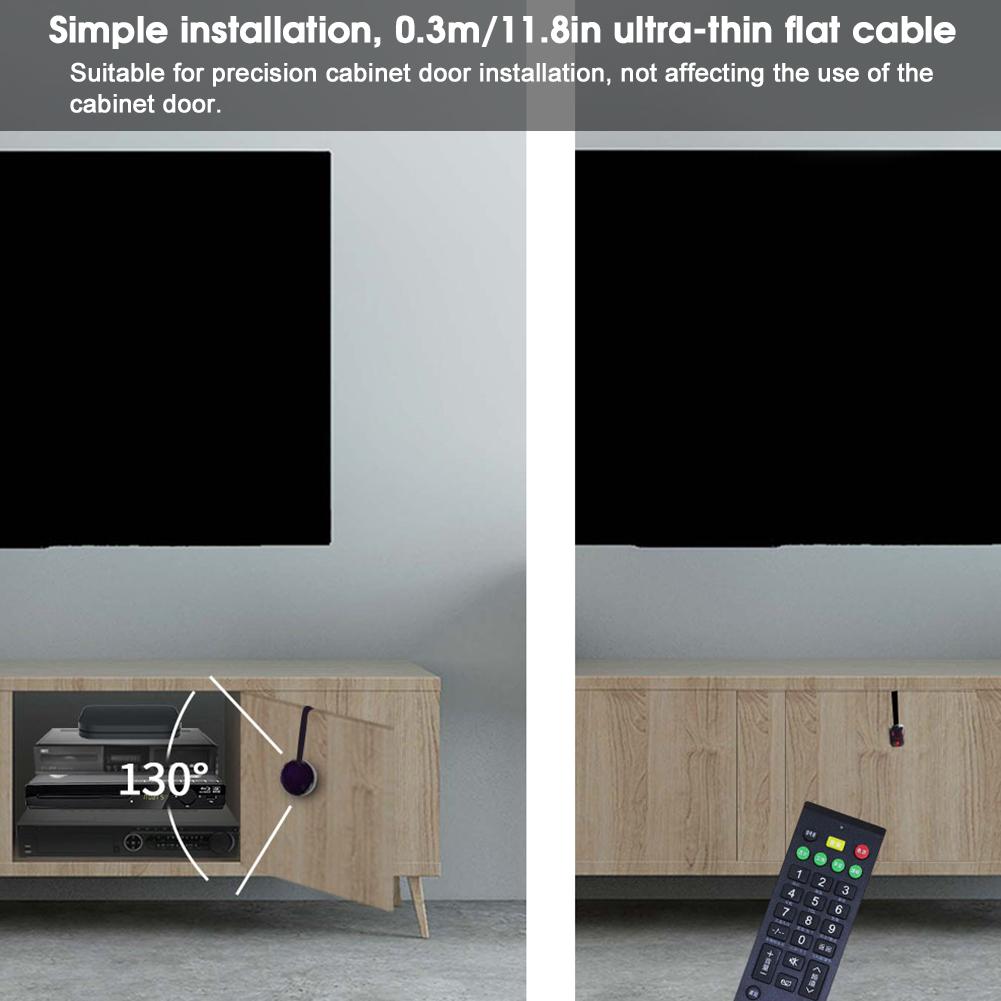 Ultra Thin IR Extender Cable High Power Infrared Remote Repeater with Built In Battery