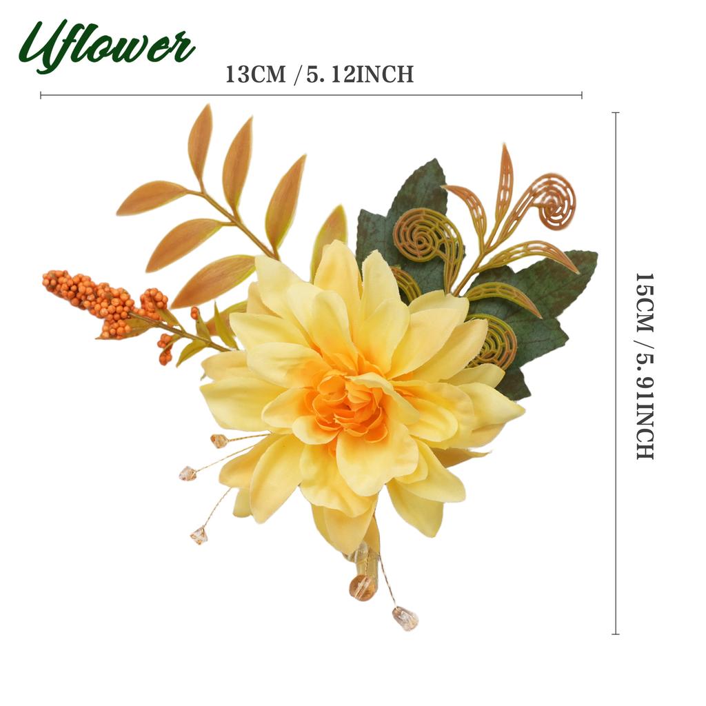Uflower Groom Groomsmen Guest Boutonniere Set, Artificial Flowers for Wedding, Prom, Homecoming,Anniversary, Graduation