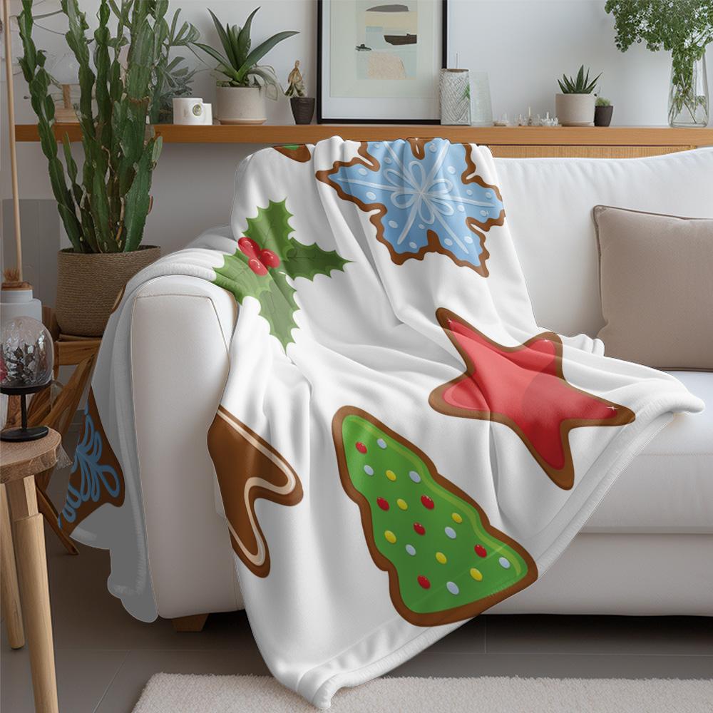 Cozy Christmas Blanket Flannel Throw Soft Warm Holiday Home Decor Gift Winter Festive Design Holiday Season Festive Christmas Gi