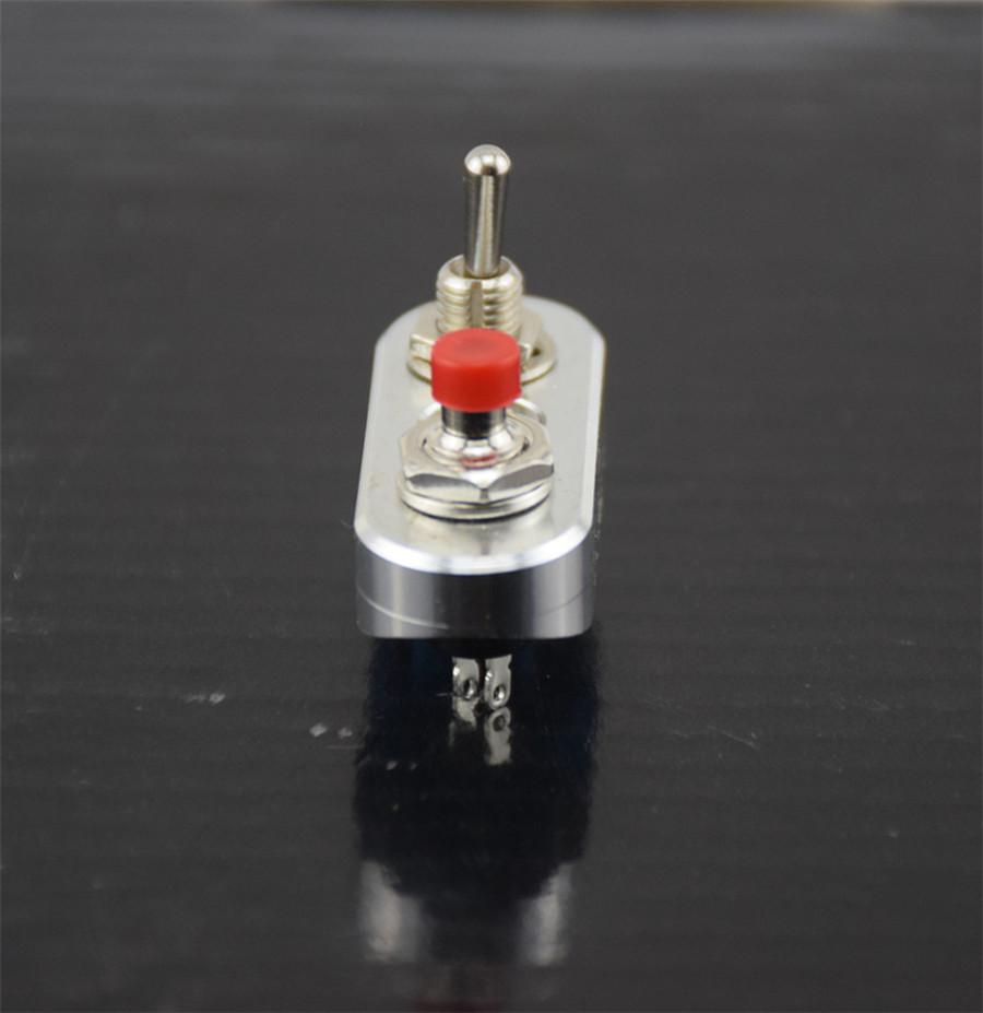 DIY Motorcycle Handlebar Engine Ignition Starts Stop Lever Silver Switch 12V