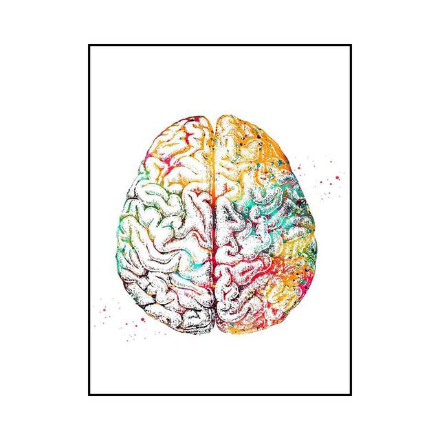 Αφηρημένα όργανα, οστά, δόντια, έγχρωμη αφίσα τέχνης τοίχου, διακόσμηση σπιτιού, ελαιογραφία, τοιχογραφία