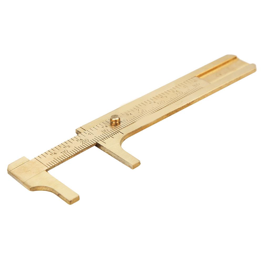 

Штангенциркуль с двойной шкалой Латунный Ювелирный Инструмент Измерительная Линейка Аутентичный Штангенциркуль 80 мм
