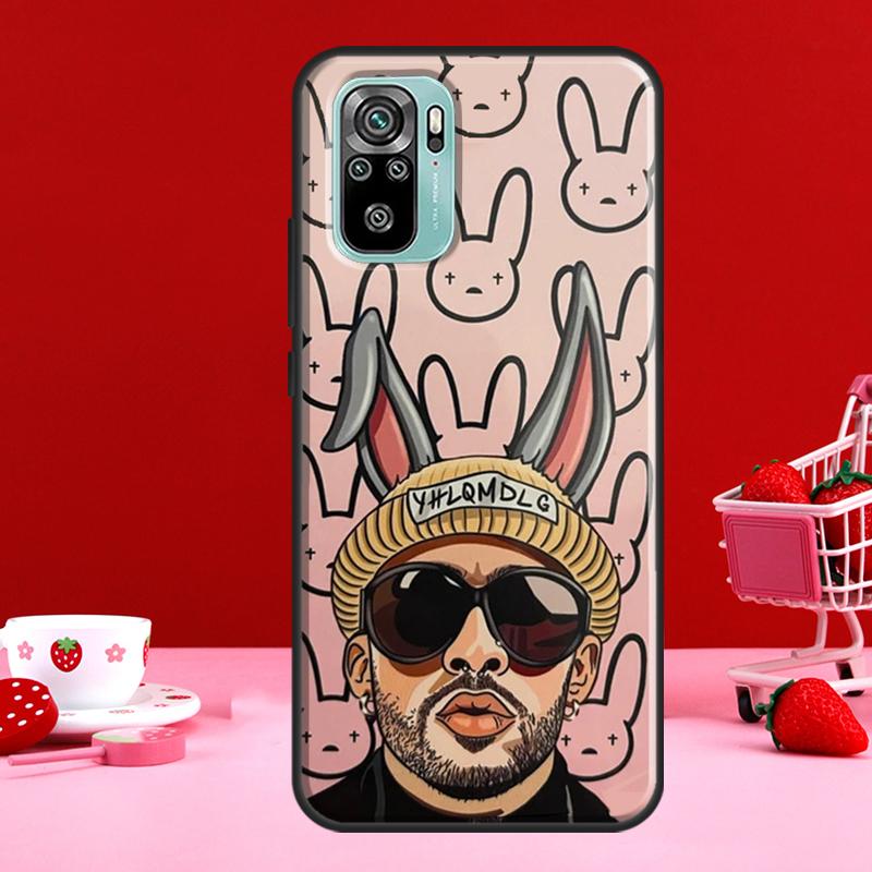 Pouzdro bad bunny pro Xiaomi Redmi Note 11 Pro Note 10 9 8 Pro 11S 9S 10S Kryt pro Redmi 10 9 9A 9C 9T