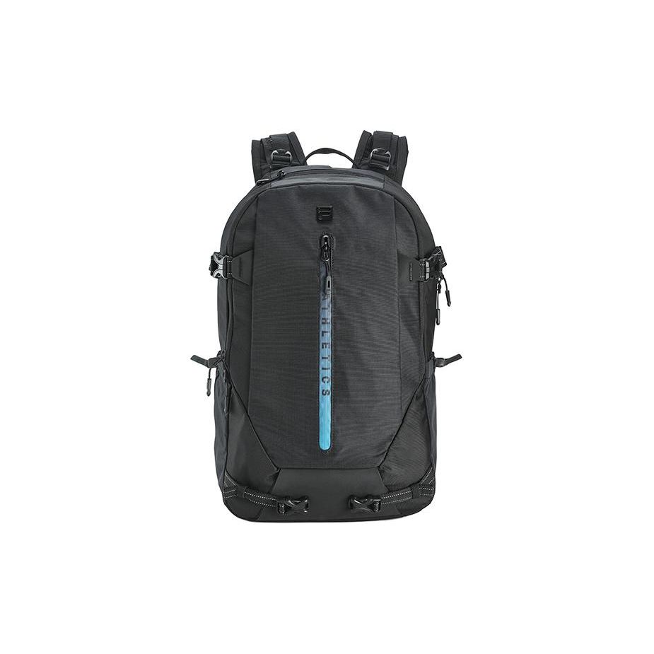 FILA Fitness Large Capacity Zipper Closure Fabric Backpack Men Backpack Deep-Black A13M421104FBK Pitch Black