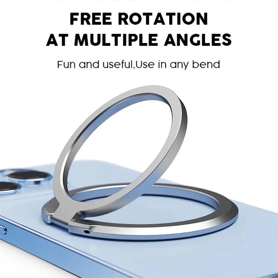 Magnetic Phone Holder Stand Magnet Finger Ring Socket Portable Wireless Charging for IPhone16 15 14 Pro/Max Cellphone Bracket