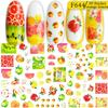 1pcs Summer Sticker Nail Art Decorations Leaves Flower 3D Adhesive Stickers Woman Face Fruit Foil Manicure Wrap