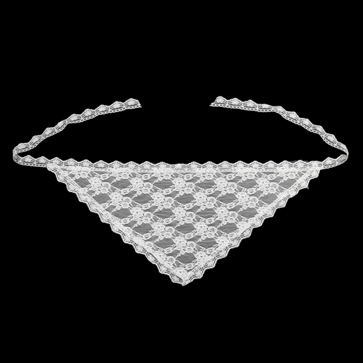 

Юбка-полусолнце треугольной формы двойного назначения, короткая, с кружевной отделкой, маленький фартук, мягкое кружево, в стиле Ins, весенний платок на голову one size белый