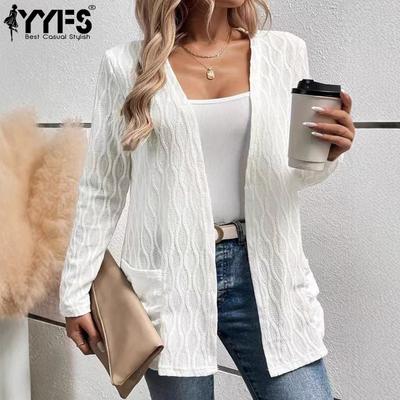Women's Fashion Casual Spring Fall Solid Color Print Long Sleeve V-Neck Blouses & Shirts