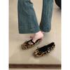 2025 Autumn and Winter New Fashion Leopard Print with Lazy One Pedal, Velvet Warm Outer Wear Fluffy Single Shoes