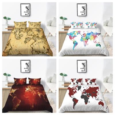 Map Bedding Cover Unique Design Home Bedspreads Polyester King Size Bedding Highly Quality Duvet Cover Sets