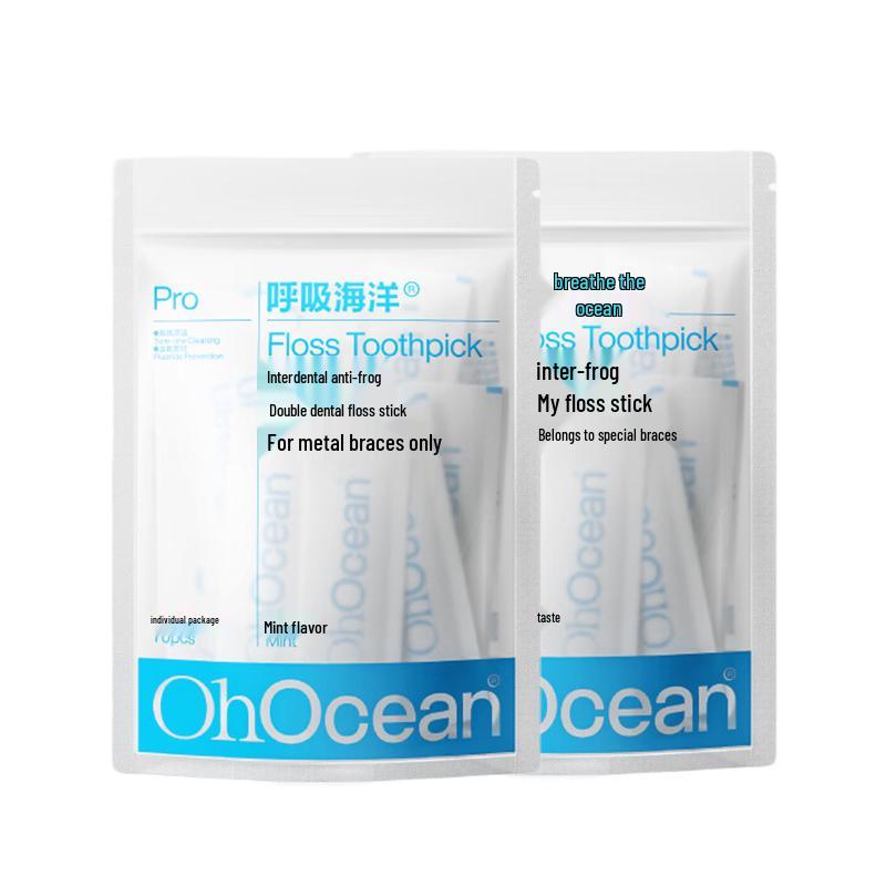 

Breathing Ocean Double Line Mint Dental Floss Sticks