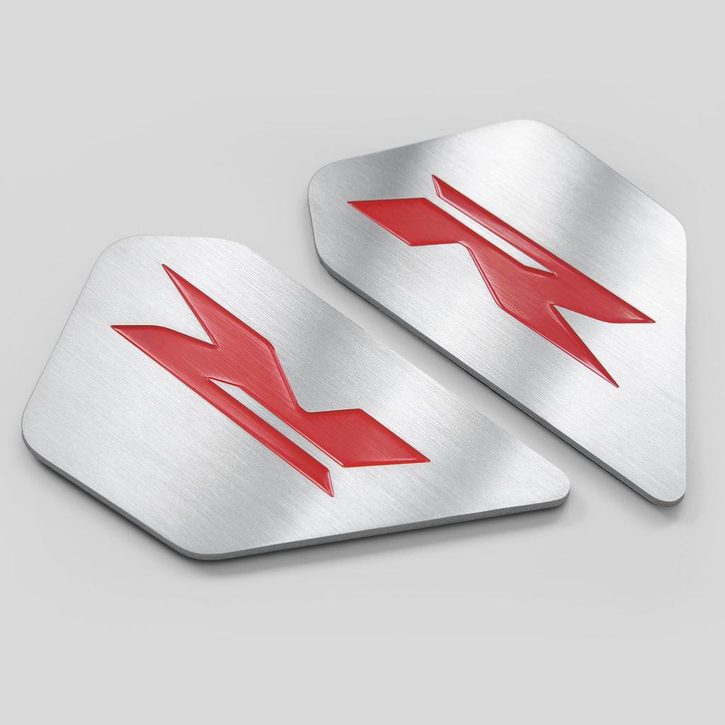 WOOGA Stainless Steel Frame Filler Side Cover Trim Type R Emblem For Honda CBR 650R CB650R 2019-2025 (Red)
