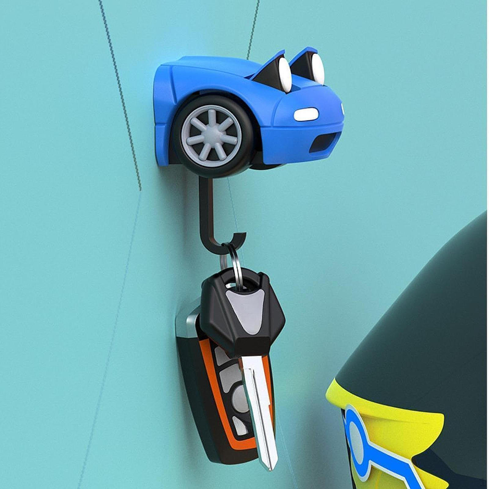 

Car Head Key Holder Adorable Hook Organizer for Kitchen Hallway Office Corridor синій