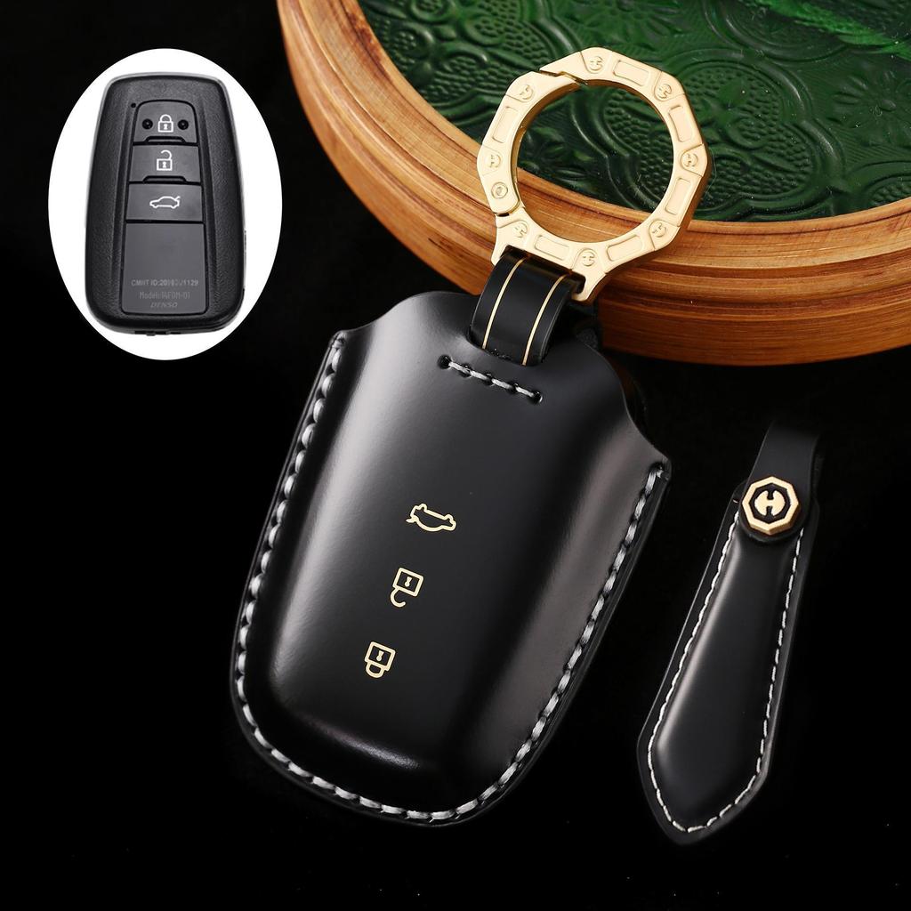 2024 Genuine Leather Key Cover for Toyota Highlander & Asia Dragon with Premium Gift Box