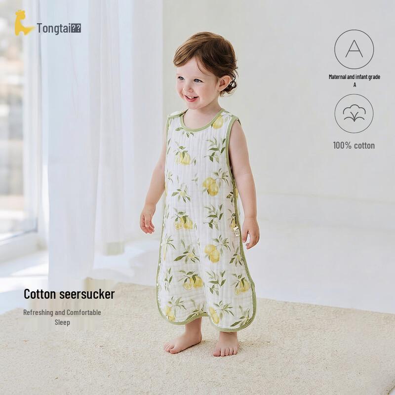 TONGTAI Baby Sleeveless Summer Cotton Sleeping Bag L