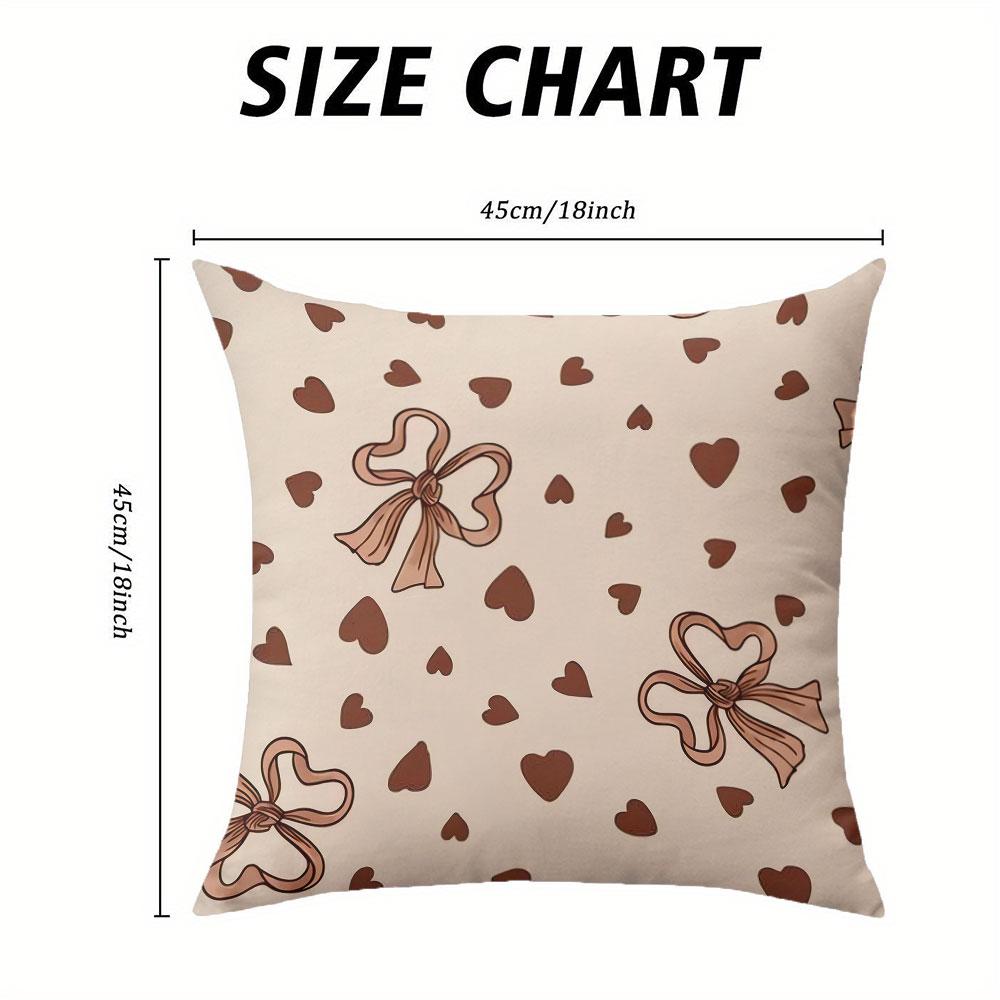 Blush Bow square Jacquard Pillow Cover for Sofa Office Waist Cushion Cover Home Decorative Pillowcase