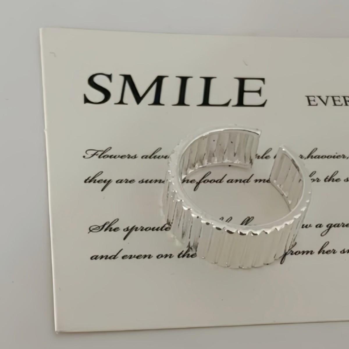 Korean French Chic Women s Versatile Fashion Ring with Niche Design платиновый