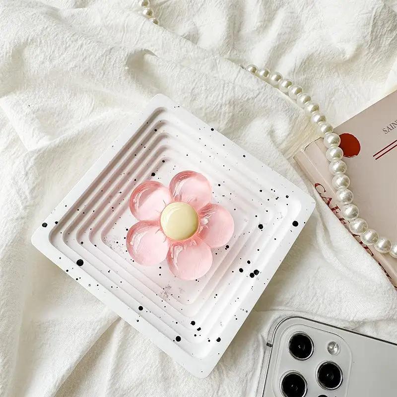 3D Niedlicher transparenter Blumenbogen-Fingerring-Griptok-Telefonhalter für iPhone-Stützbuchse Pocket Grip Tok-Ständerhalterung