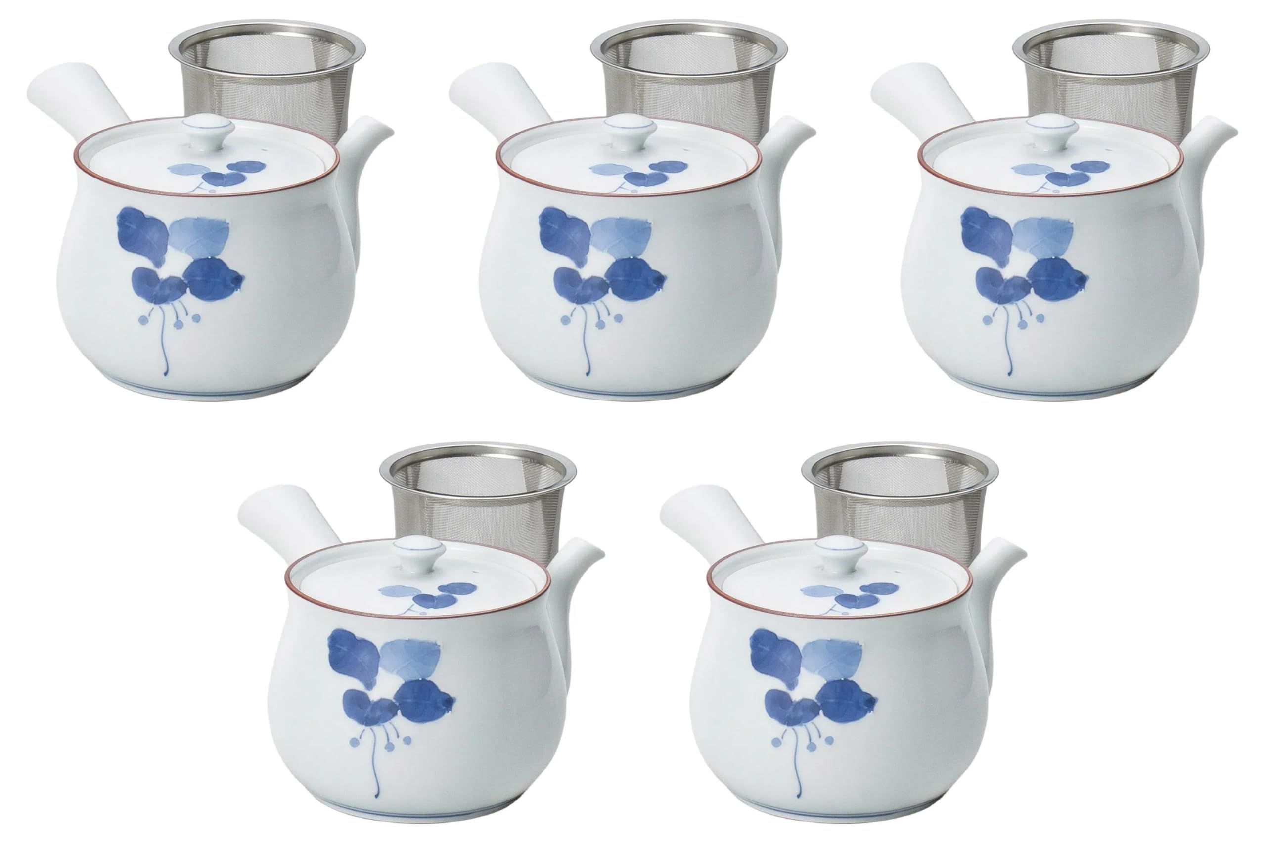 

Набор из 5 больших чайников с ручками Arita Ware Чайники Arita Ware Setomonohonpo U-образной формы [12×10,5 см 650 куб. см]