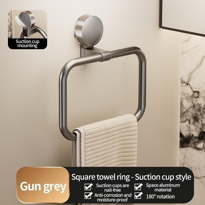 No Need To Drill SuctiTowel Ring Bathroom Towel Rack Kitchen Rag Rack Bathroom Toilet Wall Hanging Towel Rack Kitchen Towel Ring